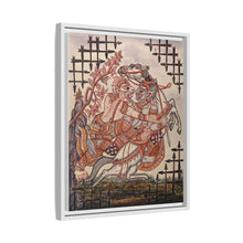 A scene from the Ramayana: Hanuman catching Virunyananti . Gouache painting by a Thai artist.