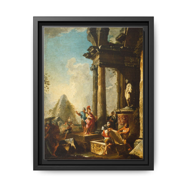 Alexander the Great at the Tomb of Achilles (ca. 1718-1719 (Baroque) by Giovanni Paolo Panini - NOMADEN ART GALLERY