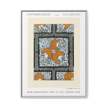 Flower pochoir pattern in Art Nouveau oriental style. Original from our own 1914 edition of Samarkande - NOMADEN ART GALLERY