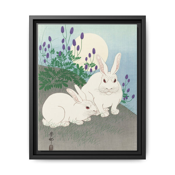 Rabbits at full moon (1920 - 1930) by Ohara Koson