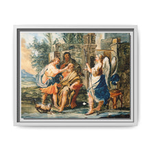 Tobias restoring the eyesight of Tobit in the presence of Raphael and Anna. Gouache painting by a Spanish painter, 19th century. - NOMADEN ART GALLERY