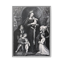 Saint Mary (the Blessed Virgin) with the Christ Child and a family as donors. Lithograph by F.S. Hanfstaengl, 1832 , after H. Holbein. - NOMADEN ART GALLERY