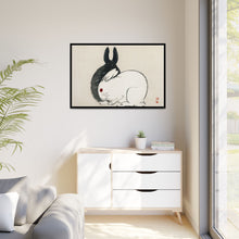 Black and white rabbits by Kōno Bairei (1844-1895)