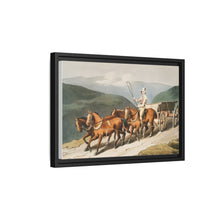 Illustration of the east riding or wolds waggon from The Costume of Yorkshire (1814) by George Walker