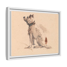 A Terrier, Sitting, Facing Left