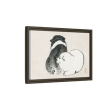 Black and white puppies by Kōno Bairei (1844-1895).