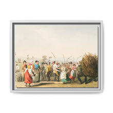 Illustration of rape threshing from The Costume of Yorkshire (1814) by George Walker - NOMADEN ART GALLERY