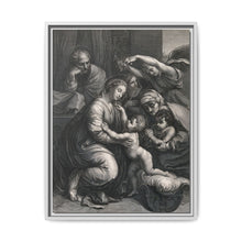 Saint Mary (the Blessed Virgin) and Saint Joseph with the Christ Child, Saint John the Baptist and Saint Elizabeth. Engraving by J. Frey - NOMADEN ART GALLERY