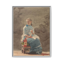 Young Woman Sewing (1876) by Winslow Homer - NOMADEN ART GALLERY
