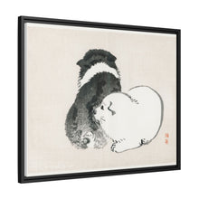 Black and white puppies by Kōno Bairei (1844-1895).