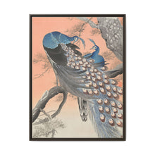 Two peacocks on tree branch (1900 - 1930) by Ohara Koson