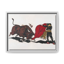 Matador and bull, aesthetic woodcut - NOMADEN ART GALLERY