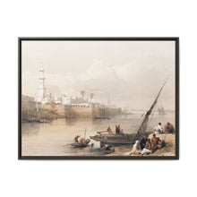 View on the Nile ferry to Gizeh illustration by David Roberts (1796–1864) - Decorative Wall Art - NOMADEN ART GALLERY