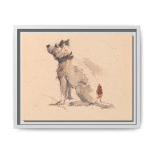 A Terrier, Sitting, Facing Left - NOMADEN ART GALLERY