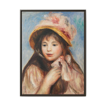 Girl with Pink Bonnet (Jeune fille au chapeau rose) (1894) by Pierre-Auguste Renoir - NOMADEN ART GALLERY