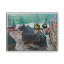 Boats on the Beach at Étretat (1885) by Claude Monet - NOMADEN ART GALLERY