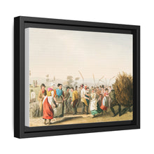 Illustration of rape threshing from The Costume of Yorkshire (1814) by George Walker