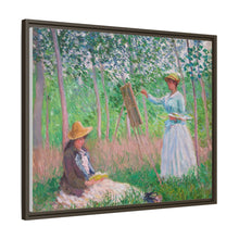 In the Woods at Giverny, Blanche Hoschedé at Her Easel with Suzanne Hoschedé Reading (1887) by Claude Monet - NOMADEN ART GALLERY