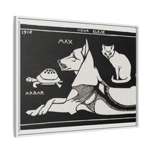 Akbar the tortoise, Max the dog and Puss the cat (1916 ) by Julie de Graag