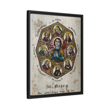 Saint George and Saint Antony of Padua, Saint Catherine of Alexandria, Saint Peter the Apostle, Saint Philomena, Saint Anne, Saint Barbara, Saint John the Baptist and Saint Agnes