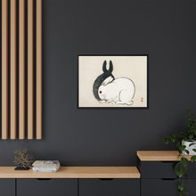Black and white rabbits by Kōno Bairei (1844-1895)