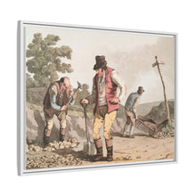 Illustration of stone breakers on the road from The Costume of Yorkshire (1814) by George Walker