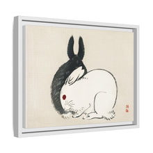 Black and white rabbits by Kōno Bairei (1844-1895)