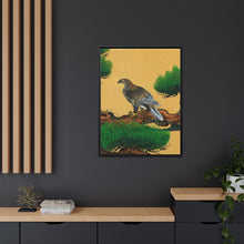 Pine and Eagle, a traditional portrait of a charismatic Japanese eagle by Kano Tanyu (1602-1674)
