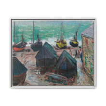 Boats on the Beach at Étretat (1885) by Claude Monet - NOMADEN ART GALLERY