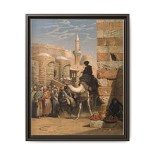 Egypt: a street with a man smoking and riding a camel. Chromolithograph after C. F. H. Werner, 1873. - NOMADEN ART GALLERY