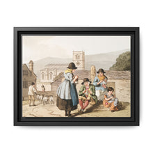 Illustration of Wensley Dale knitters from The Costume of Yorkshire (1814) by George Walker - NOMADEN ART GALLERY