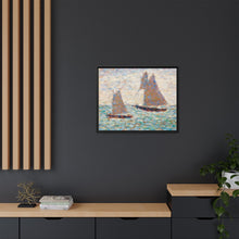 Two Sailboats at Grandcamp (Deux voiliers Ã Grandcamp) (ca. 1885) by Georges Seurat