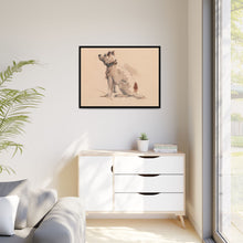 A Terrier, Sitting, Facing Left