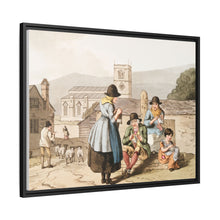 Illustration of Wensley Dale knitters from The Costume of Yorkshire (1814) by George Walker