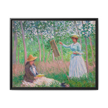 In the Woods at Giverny, Blanche Hoschedé at Her Easel with Suzanne Hoschedé Reading (1887) by Claude Monet - NOMADEN ART GALLERY