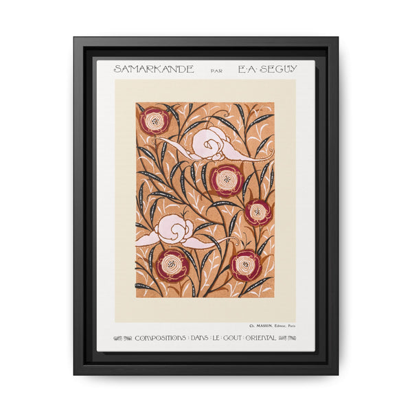 Art Nouveau Flower pattern stencil print in oriental style - NOMADEN ART GALLERY