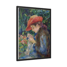 Marie-Thérèse Durand-Ruel cosiendo (1882) de Pierre Auguste Renoir 