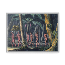Puri Indians by the Paraiba river, Brazil. Coloured aquatint by P. Fumagalli, ca. 1821, after M. Zu Wied-Neuwied. - NOMADEN ART GALLERY