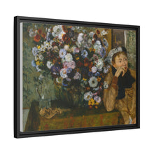 Una mujer sentada junto a un jarrón de flores de Edgar Degas (¿Madame Paul Valpinçon?) 