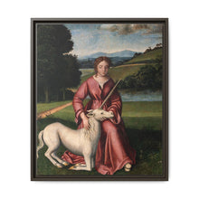 A virgin and a unicorn; representing chastity - NOMADEN ART GALLERY
