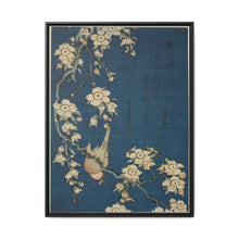 Hokusai's Bullfinch and weeping cherry blossoms. Original from The Art Institute of Chicago. - NOMADEN ART GALLERY