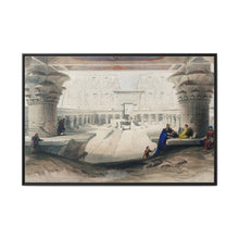 Ancient Egypt Art Print: Edfou Temple Portico View by David Roberts - Wall Art Canvas Print - NOMADEN ART GALLERY