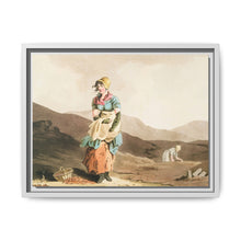 Illustration of the cranberry girl from The Costume of Yorkshire (1814) by George Walker - NOMADEN ART GALLERY