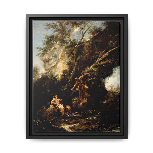 Landscape with the Temptation of Christ by Alessandro Magnasco and Antonio Francesco Peruzzini - NOMADEN ART GALLERY