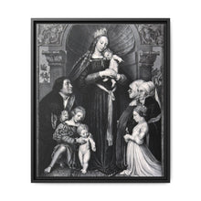 Saint Mary (the Blessed Virgin) with the Christ Child and a family as donors. Lithograph by F.S. Hanfstaengl, 1832 , after H. Holbein. - NOMADEN ART GALLERY