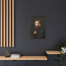 Framed Matte Canvas Wall Art - Vintage Portrait of Artist - NOMADEN ART GALLERY