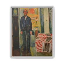Self-Portrait Between the Clock and the Bed (1940-1943) by Edvard Munch - NOMADEN ART GALLERY