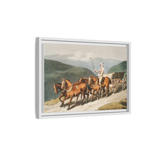 Illustration of the east riding or wolds waggon from The Costume of Yorkshire (1814) by George Walker