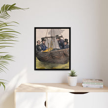 Four men in the basket of a balloon by Mayall.