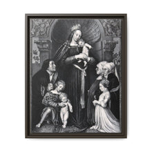 Saint Mary (the Blessed Virgin) with the Christ Child and a family as donors. Lithograph by F.S. Hanfstaengl, 1832 , after H. Holbein. - NOMADEN ART GALLERY